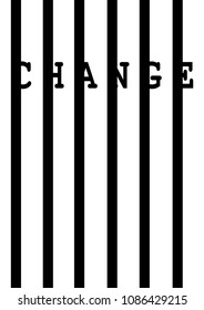 Change on black vertical bars - Vector