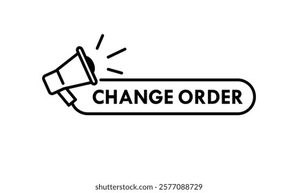 Change order design logo template illustration