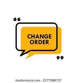 Change order design logo template illustration