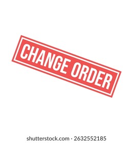 Change Order Letter Rubber Stamp Template Design