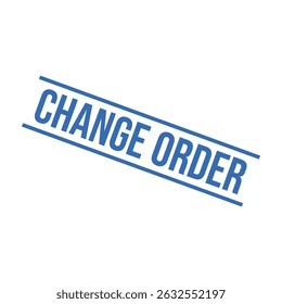 Change Order Letter Rubber Stamp Template Design