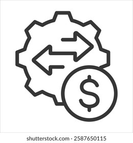 Change Outline Icon Vector Illustration