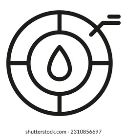 Change paint edit icon outline vector. Stroke tool. Digital web