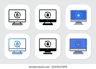 change password icons with various design styles