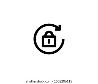 change password outline icon vectors - eps10