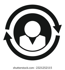 Change person icon simple vector. Human work. Business team