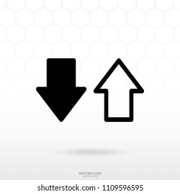 Change player or replace icon. Soccer football sport sign and symbol for template design. Vector illustration.