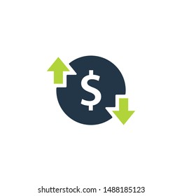 Change price icon. Clipart image isolated on white background