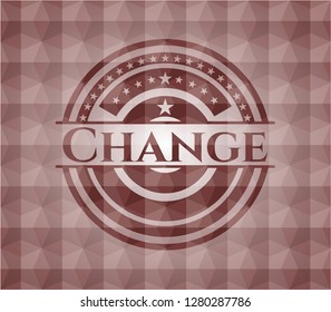 Change red geometric emblem. Seamless.