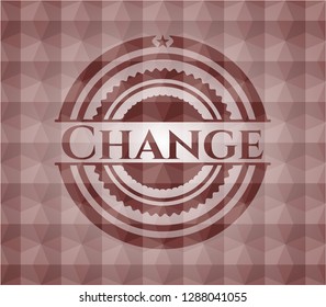 Change red geometric emblem. Seamless.
