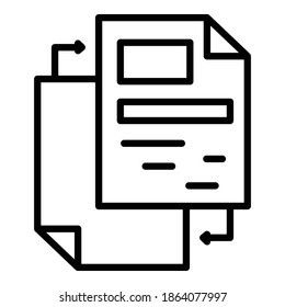 Cambiar el icono del informe. Icono de vector de informe de cambio de esquema para diseño web aislado en fondo blanco