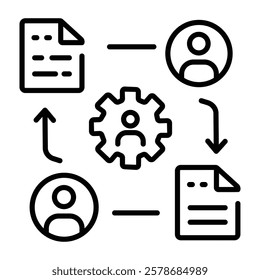 Change request icon in linear style 