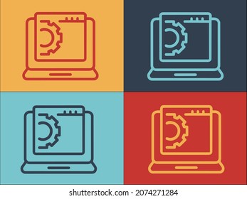 Vorlage für Suchmaschinen-Logos ändern, einfaches Flachbild-Symbol für Seo, Internet, Optimierung