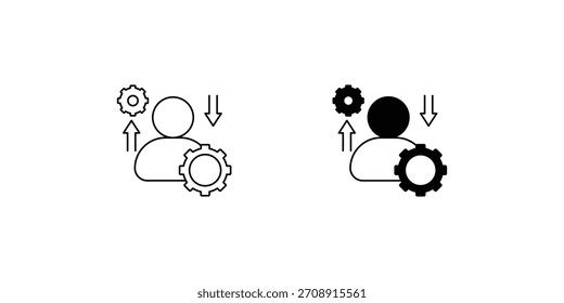 Icono de conjunto de cambio con Vector de fondo blanco ilustración de stock