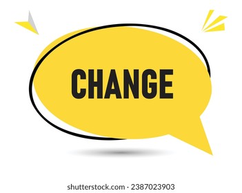 Change speech bubble text. Hi There on bright color for Sticker, Banner and Poster. vector illustration.