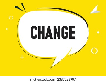 Change speech bubble text. Hi There on bright color for Sticker, Banner and Poster. vector illustration.