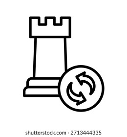 Cambiar Ilustración vectorial de icono de esquema de estrategia