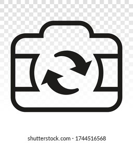 Change or switch camera icon for apps or website