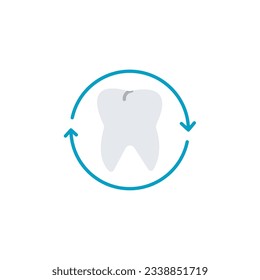 Change teeth colored icon. illustration graphic of Change teeth.