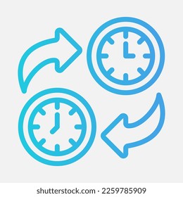 Cambiar el icono de tiempo en el estilo de degradado, usar para la presentación de aplicaciones móviles del sitio web