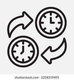 Ändern Sie das Zeitsymbol im Zeilenstil, verwenden Sie für die Website Mobile App-Präsentation
