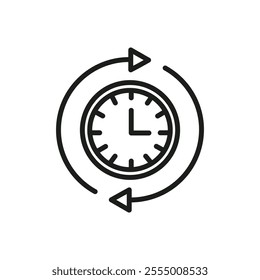 Change or update the date icon Simple thin line flat symbol