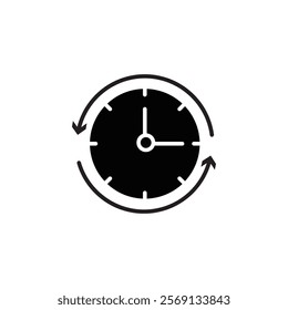 Change or update the date icon Vector flat thin line illustration