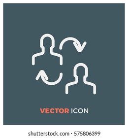 change user line vector icon
