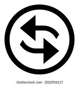 Change vector icon, arrow symbol. simple flat vector