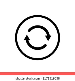 Change vector icon, exchange symbol. Simple, flat design for web or mobile app