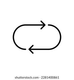 Change vector icon flat illustration on white background..eps