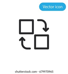 Change Vector Icon, Illustration Symbol