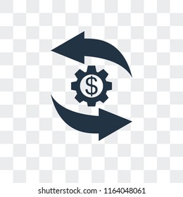 Change vector icon isolated on transparent background, Change logo concept