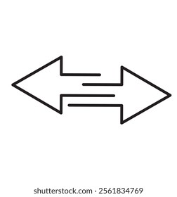 change vector icon. Linear style sign for mobile concept and web design. exchange symbol illustration.