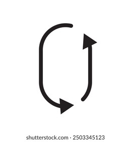 Cambie el ícono de Vector, refresque el ícono. Diseño simple y plano para el Web o el App móvil