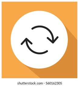 Cambiar icono vectorial, símbolo de actualización. Ilustración vectorial plana moderna y simple para sitio web o aplicación móvil
