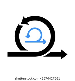 Change Wheel Icon – Circular Arrow Representing Adaptability and Strategic Transformation.