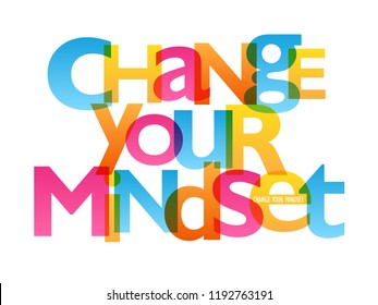 CHANGE YOUR MINDSET typography poster