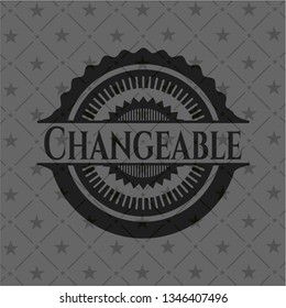 Changeable black badge