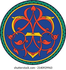  Changeable colors Ottoman pattern . islamic Cairo . Ottoman Era . vector illustration .