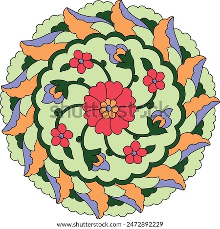 Changeable colors Vector illustration Traditional of Islamic design. Ottoman patterns. 