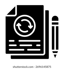 Changelog-Symbolelement für Design und Vektorgrafik