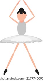 Changement ballet move, illustration, vector on a white background.