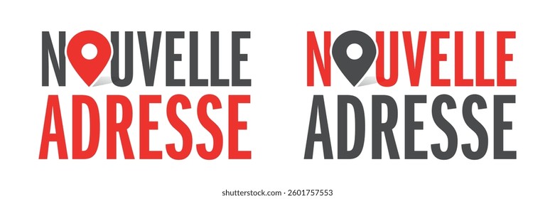 Changement d'adresse, Change of address in french