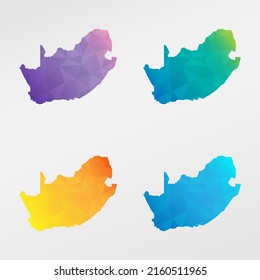 CHANGE(PAIS) Low Poly Map Clip Art Design. Nationales geometrisches Polygonbild. Vektorgrafik-Symbol.