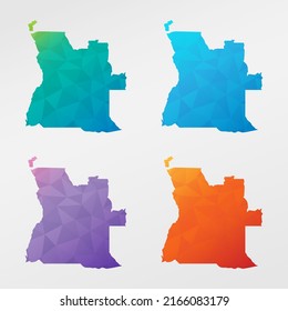 CHANGE(PAIS) Low Poly Map Clip Art Design. Nationales geometrisches Polygonbild. Vektorgrafik-Symbol.