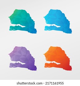 CHANGE(PAIS) Low Poly Map Clip Art Design. Nationales geometrisches Polygonbild. Vektorgrafik-Symbol.