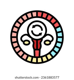 changes in menstrual cycle disease symptom color icon vector. changes in menstrual cycle disease symptom sign. isolated symbol illustration