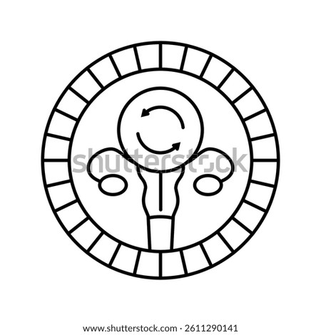 changes in menstrual cycle disease symptom line icon vector. changes in menstrual cycle disease symptom sign. isolated contour symbol black illustration