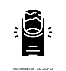 changes nail appearance disease symptom glyph icon vector. changes nail appearance disease symptom sign. isolated symbol illustration